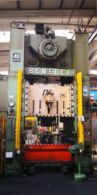 BENELLI / Ton 315 Pressa meccanica doppio montante usata, per stampaggio lamiera